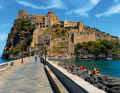 Steeped in history: the castle of Ischia. The student is passionate about culture and nature