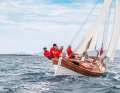 Weight trim like on a dinghy: the crew sails their fishing boat-inspired new build actively and with commitment