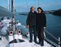 Rolf Bjelke und Deborah Shapiro an Bord ihrer 40-Fuß-Stahlketsch