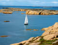 In calm weather, the proximity to the rocky coast loses all its terror
