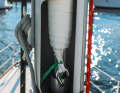 If the tension on the main halyard is too low, the sail can unhook unintentionally at the bottom