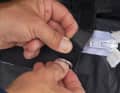 Secure the zip: The zip is secured with a Velcro flap so that it cannot open when turning. Rig the second sheet around the ...