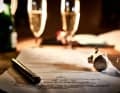 Ceremony. The signing of the contract creates facts, the purchase is sealed. Time to pop the corks