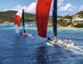 Caribbean finish to the second race for the Swan 58 "WaveWalker" and the R/P 42 "Rikki" off Scrub Island Resort