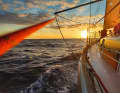 Towards the sun: On the way to the Caribbean, the trade winds push westwards