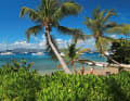 Anchorage off a palm beach: this is what an escape from the European winter should be like