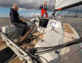 The cockpit is relatively small, which greatly favours effective operation single-handed or in pairs due to the short distances. The coaming is designed for comfortable seating for the helmsman.