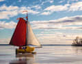 The sailing clog "Ijsklomp" is one of the few GfK ice sailing barges in the fleet