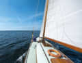 The lime green deck colour is typical of the seafaring town of Marstal.