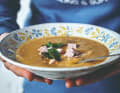 Lenticchie gialle con maiale affumicato