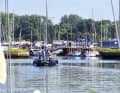 La première étape du voyage est le Suffolk Yacht Harbour (