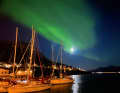 The crew also experienced a starry night with auroras in the harbour of Hamnnes.