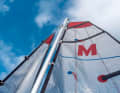 The foil sails are an extra. They are a whole 3.0 square metres and therefore inexpensive.