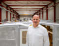 Satisfied: Vitters' sales and marketing man Bas Peute in front of the carbon superstructure of "Project Zero", the most complex order in the shipyard's history.