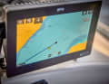 Plotter with electronic sports boat chart. In Germany, this equipment does not fulfil the legal requirements.