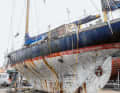 The dilapidated yacht waited a long time for a new owner, ...