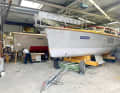 The limited space available on site means that regular manoeuvring is required in the shipyard halls.