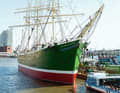 The ‘Rickmer Rickmers’ at Hamburg’s Landungsbrücken.