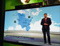 In the TV picture, Wache is no longer standing in front of a green background, but in front of his previously created weather map.