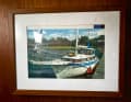 Found object: The framed picture is reminiscent of the good days with the two-master and could serve as a motivational aid for a refit.
