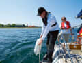 Tying and untying the fenders is usually one of the first jobs taken on by fellow sailors.