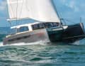 Garcia Explocat 52: Extremely robust offshore catamaran from Garcia Yachts with a sporty sail plan and high performance potential, built from aluminium. Optionally available with a raised side steering position or double wheel steering. Length 16.95 m; width 8.20 m; weight 18.6 tonnes; from 2.19 million euros.
