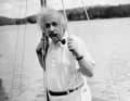 Albert Einstein on board. Nowhere did the physicist feel as free as on the water.