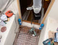 Grating, bulkhead, handrails: many wooden parts on board need to be refurbished.
