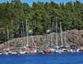 Anchoring is prohibited: There are jetties in some places in the archipelago. Moorings are then made aft at stern buoys.