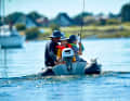 Even shallow fishing grounds can be reached safely with the dinghy.
