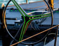 Unlike a TP52, Wally uses a steering system with wheels.