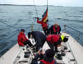 Wednesday training on the Dubois 40. Everyone has their own task, new sailors are always welcome.