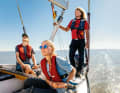Sailing training with an instructor in the Wadden Sea. Very special skills are required here.