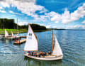 The school's own youth cutter leaves the harbour in Louisenlund.