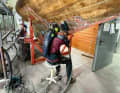 The hull was completely removed so that all the planks could be checked.