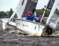 The RS Venture Connect at the Helga Cup 2024 on Hamburg's Outer Alster.