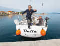 Mooring with the stern to the jetty. On high-sided yachts, this method is often the only way to get on and off the boat without risk.