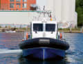 The "Seestern" leaving the harbour area.