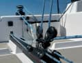 The mainsheet runs directly onto the winches on deck, but also becomes a tripping hazard.
