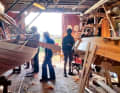 Vocational students at the Danish Smakkecentre.