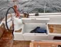 Jeanneau Sun Odyssey 380: For wet things. The starboard locker is closed and drained.
