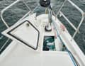 The sail storage space offers plenty of room, even for the gennaker.