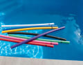 Pool noodles to prevent slipping.