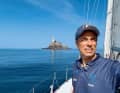 Selfie avec le célèbre Fastnet Rock, au large de la pointe sud-ouest de l'Irlande.