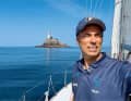 A selfie with the infamous Fastnet Rock: in the summer of 2025, Hympendahl circumnavigated Great Britain and Ireland.