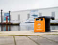 Small and portable: mobile defibrillators can also be taken on board.