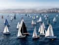 Off into the blue! The colourful field of ARC sailors at the start off Las Palmas de Gran Canaria.