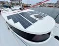 The cabin roof provides a suitable surface for additional solar panels. This alternative source of electricity charges the batteries for the optional electric drive.