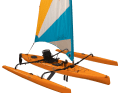 Abenteuer mit Segel-Tri-Kajak: Hobie baut mit dem Mirage Adventure Island einen kleinen Trimaran auf Basis eines Kajaks. Dazu gibt es neben dem Flossenantrieb auch eine Besegelung. Der Rumpf und die seitlichen Schwimmer sind aus starrem Kunststoff und können in der Länge nicht reduziert werden. Es gibt zwei Varianten mit einem oder zwei Sitzen. Daten zur einsitzigen Version: Länge 5,05 m; Breite 1,12 m; Gewicht 84 kg; ab 7.690 Euro.