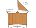Wide jib with a half-point.